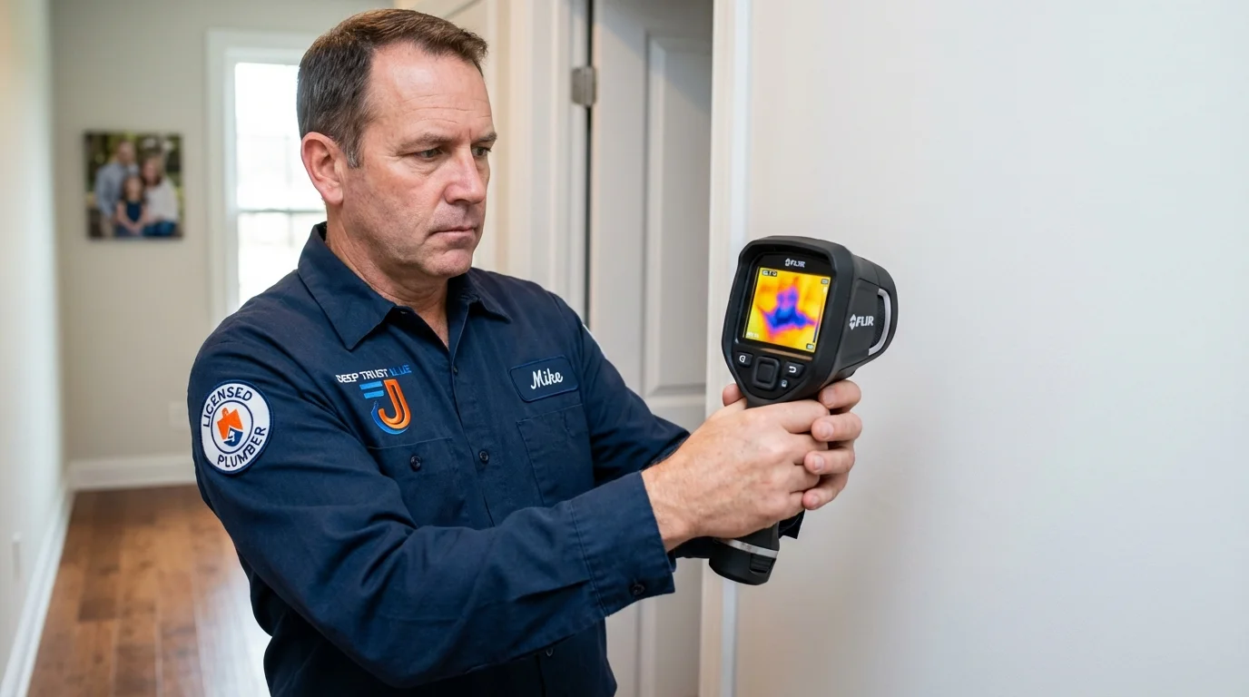 Thermal imaging leak detection by Johns Plumbing LLC in Huntingdon